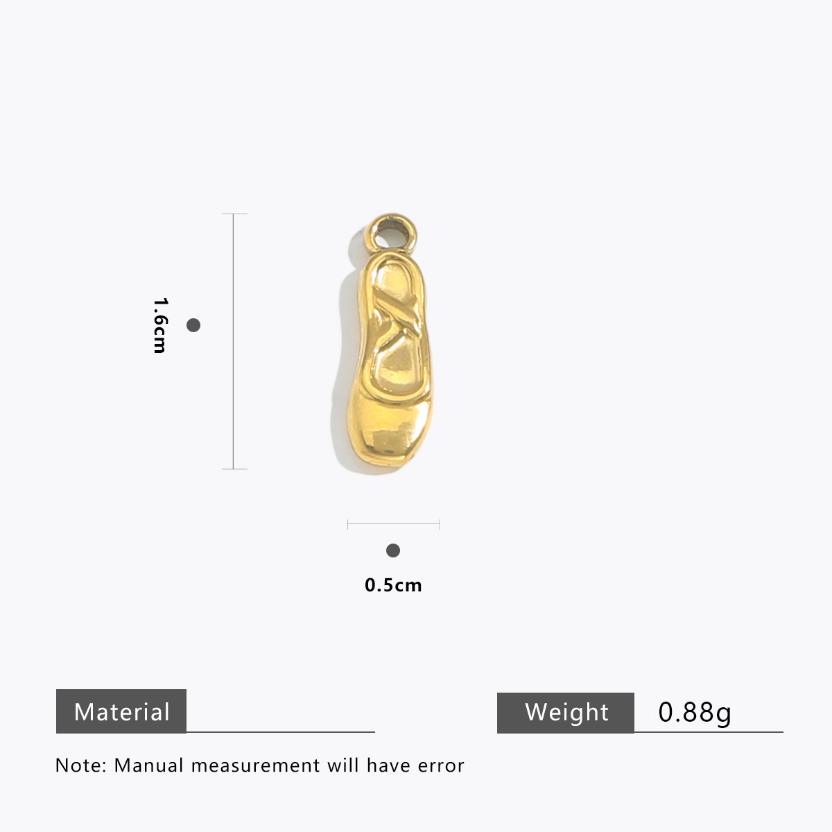 6g Weight Pendant Jewelry Making Type Charms Classification 5 PCS/Package Quantity 304 Stainless Steel Material Boots Pattern All Seasons Season Plating Design Retro, Classic Style Style 5 PCS/Package 304 Stainless Steel Boots Pendant Charms 27