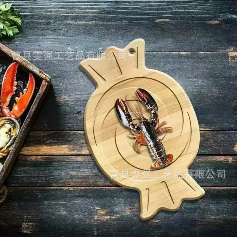 新款木质桌面糖果造型托盘节日甜品装饰盘家用水果辅食盘