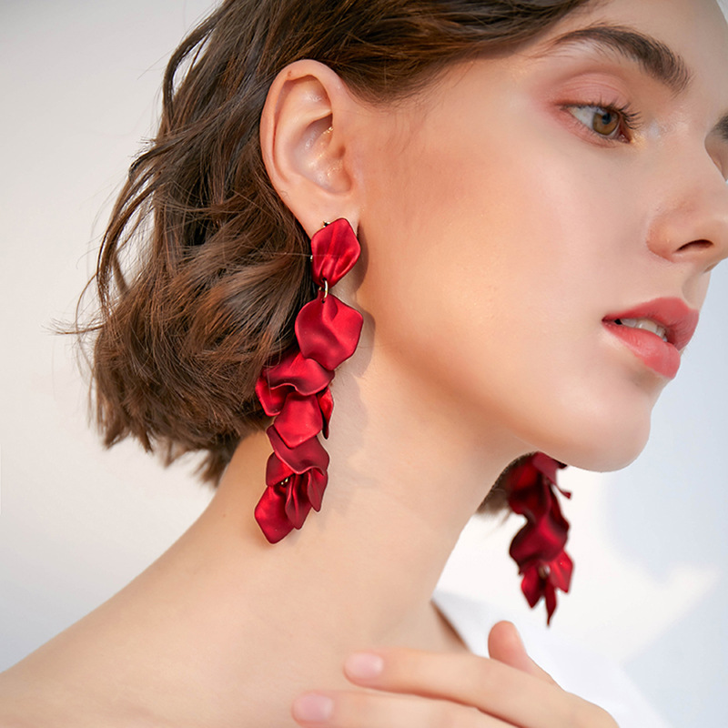 fashion rose petal long earringspicture13