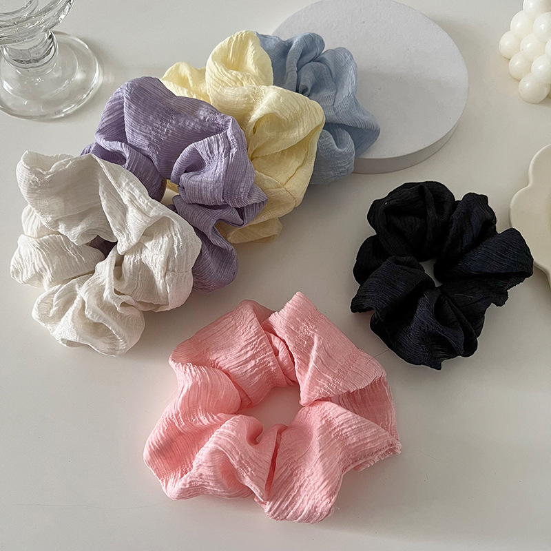 Plissiertes Haargummi Für Damen Vielseitiges Elastisches Haarband_voghion.com
