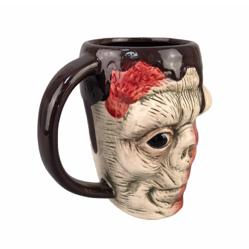 Taza de cerámica con forma de calavera, taza de café con diseño de cabeza de fantasma de Halloween, taza novedosa transfronteriza, diseño creativo