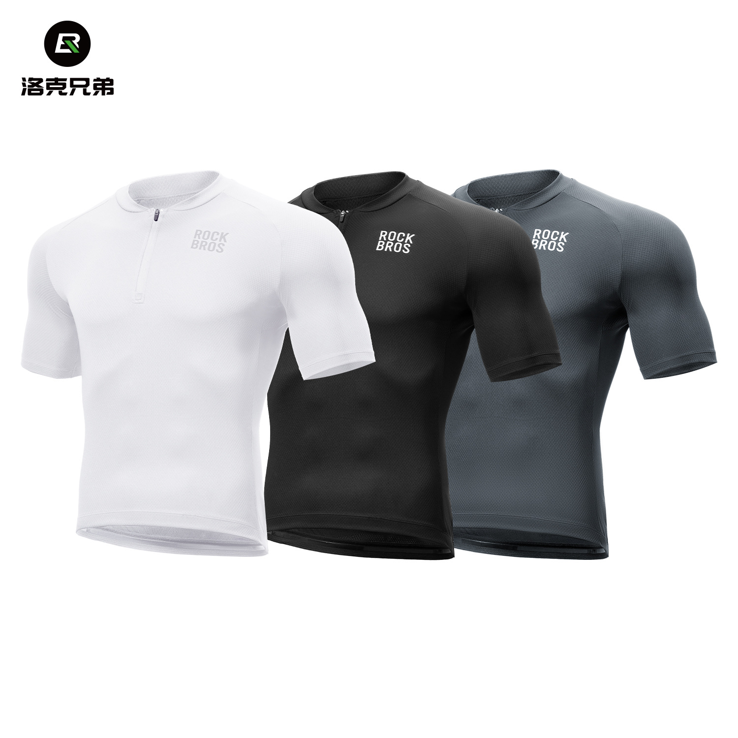 Rock Brothers Cycling Suit Short Sleeve Shorts Men's Breathable Road Mountain Bike Sports Top Summer