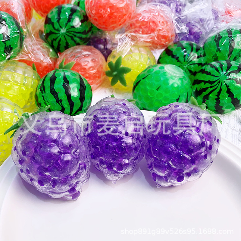 Juguete de descompresión fresa pellizco música descompresión bola niños niña mano pellizco simulación fruta curación regalo amasado sin deformación