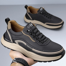 Zapatos deportivos de hombre de cuatro estaciones de moda, zapatos de montaña antideslizantes, cómodos zapatos de hombre con suela gruesa y suave.