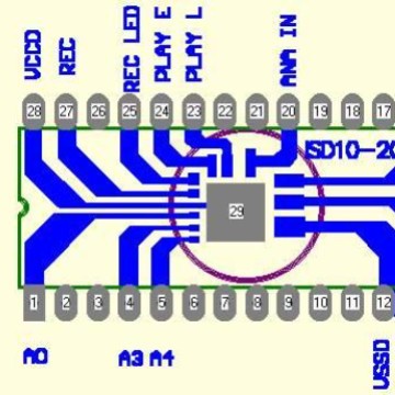 BOTAOE波涛新电子元件厂ISD录放电路(图)音乐芯片音乐IC可录可放