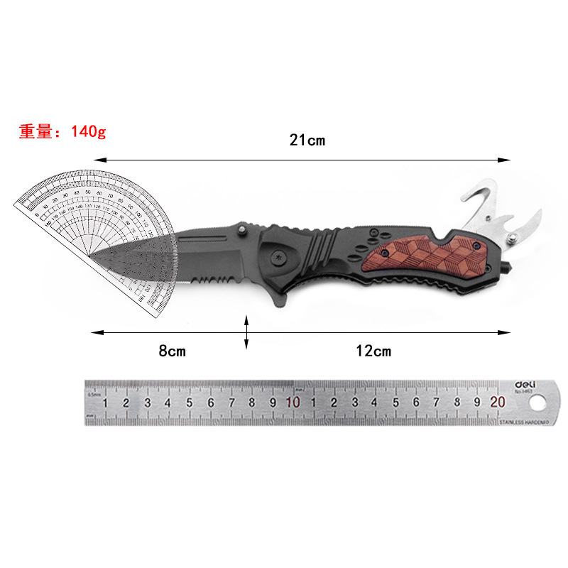 Nuevo cuchillo plegable multifuncional transfronterizo herramientas al aire libre de supervivencia de alta dureza cuchillo de fruta