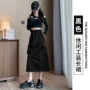 中长款春秋季美式复古半身裙