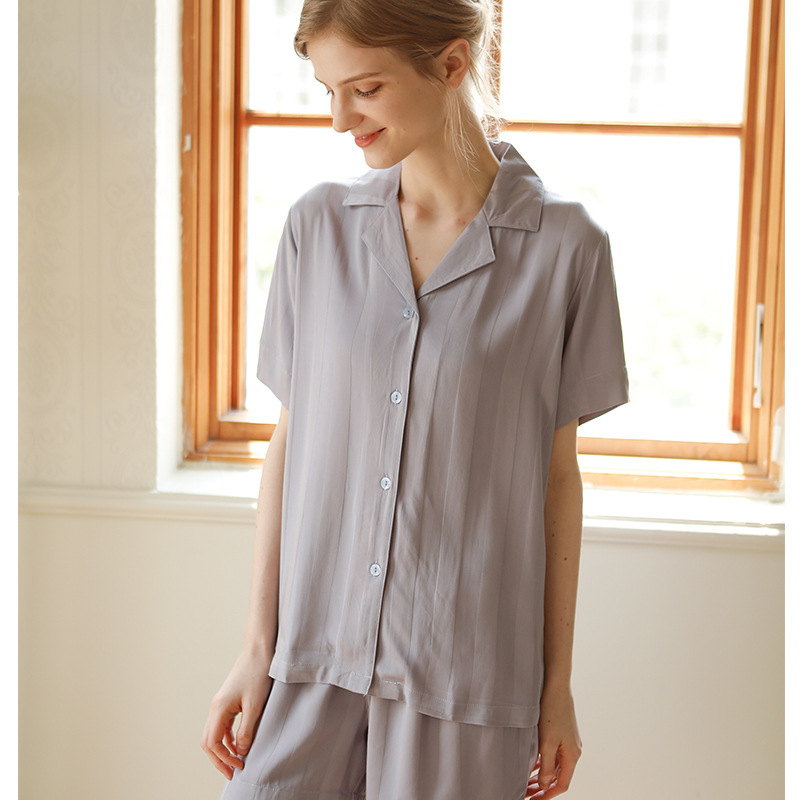 공 새틴 1020 여성용 쇼트 - 모다 그레이 자카드