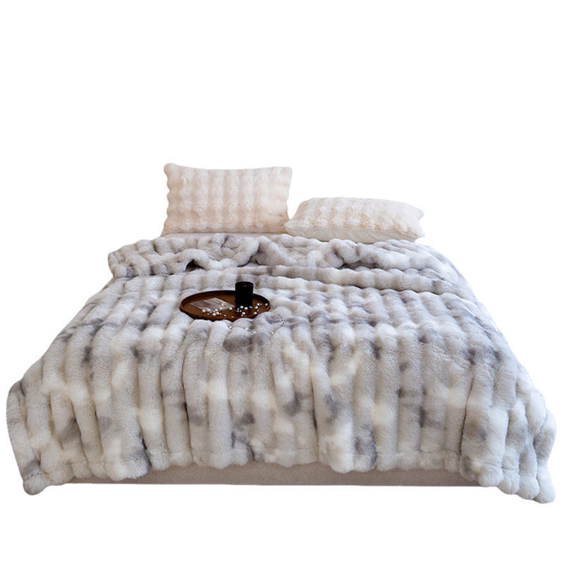 Manta de lana de conejo de imitación de burbujas de colores engrosada Manta de sofá para siesta de oficina Manta de ocio Manta de lana cálida y agradable para la piel