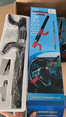 Factory direct new thick telescopic car lock steering wheel lock Amazon car multi-function anti-theft lock (Car lock) - black