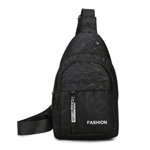 Cross-border men's chest bag  new fashion youth waist bag fashion sports small backpack trend solid color shoulder bag