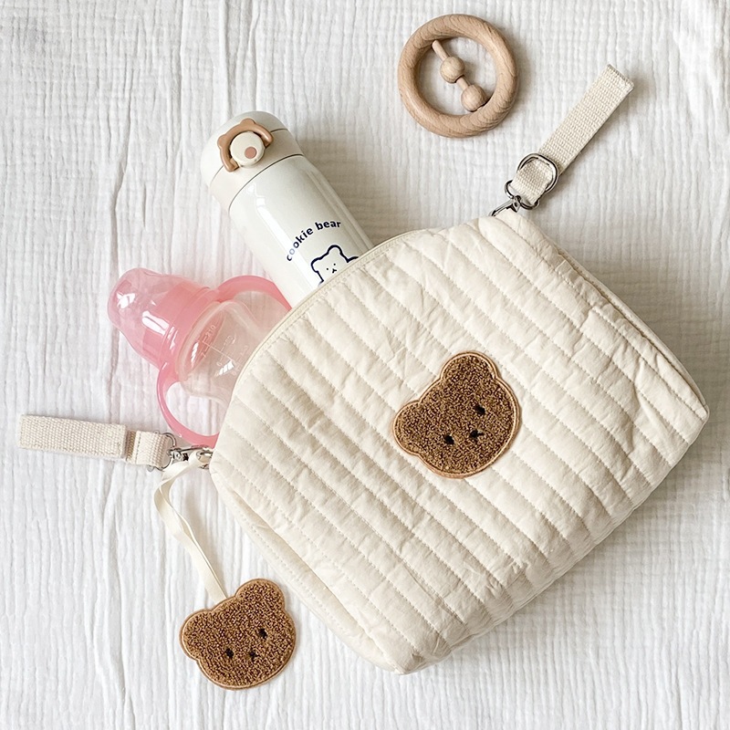 더블버튼 싱글베어 마미백 (25cm*22cm*12cm)