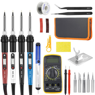 Cross-Border Hot-Selling High-Power 80W Digital Display Electric Soldering Iron 220V Household Welding Adjustable Temperature Electric Welding Pen Repair Set