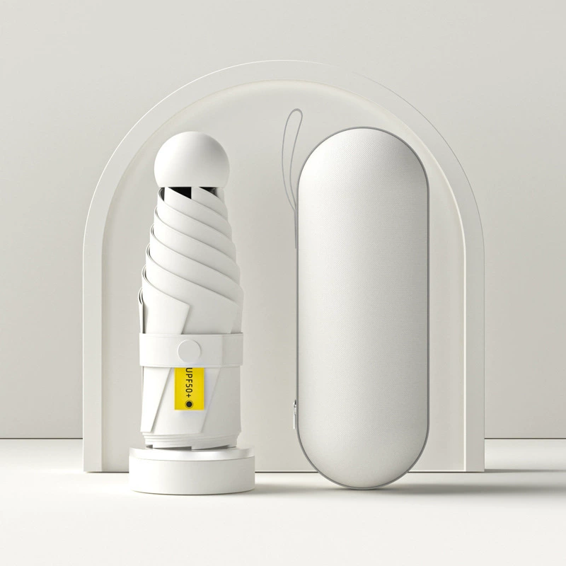 Umbrella, small capsule solar-powered, sun protection, UF-protection