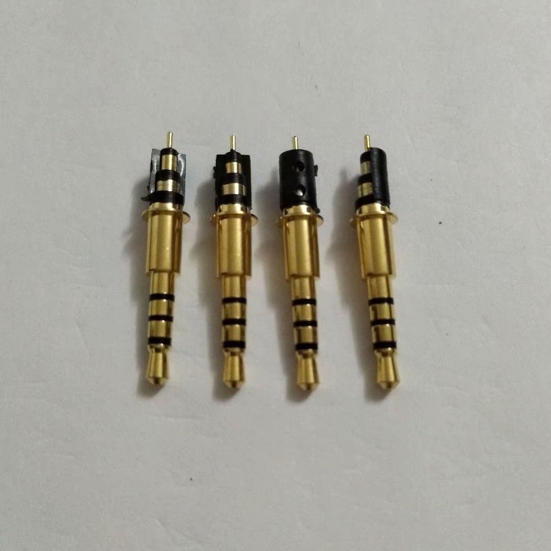 专业生产2.5四节5.0盘带3.6台阶镀金平衡插头2.5四节特殊加长插头