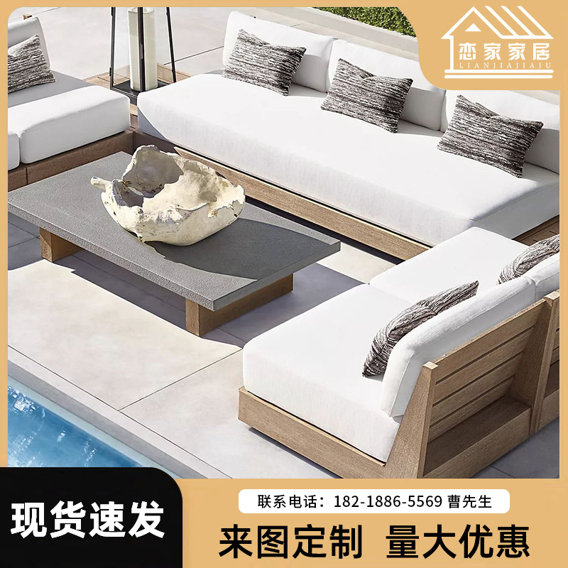 Ventas directas de la fábrica Myanmar teca al aire libre cama plegable playa reclinable Villa Club doble reclinable muebles de ocio