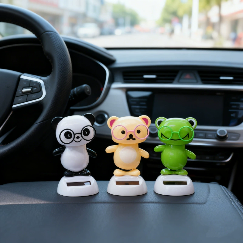 Солнечные украшения для интерьера автомобиля, очки, медведь, канцелярские товары, трансграничный хит продаж, милая кукла-панда, подарок