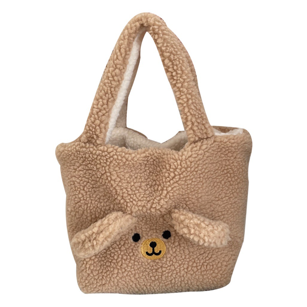 Amazon suministro transfronterizo/Oso de peluche bolso de doble uso del bolso de invierno de lana de cordero bolso de la momia