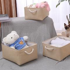 厚手の綿麻収納かご家庭用日系布芸折りたたみ収納箱デスクトップ雑物服置物枠卸売り
