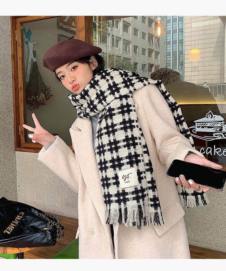 围巾韩系氛围感