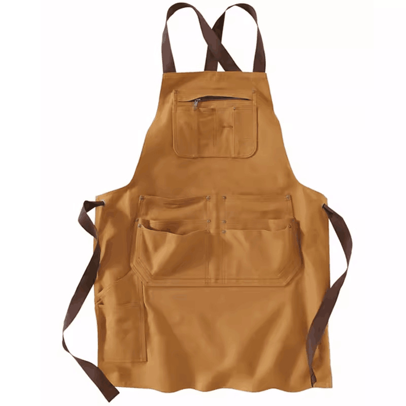 Amazon Twill Algodon Logo Personalizado Multi-bolsillo Herramientas de jardinería Tattoo Barista Trajes de trabajo delantal