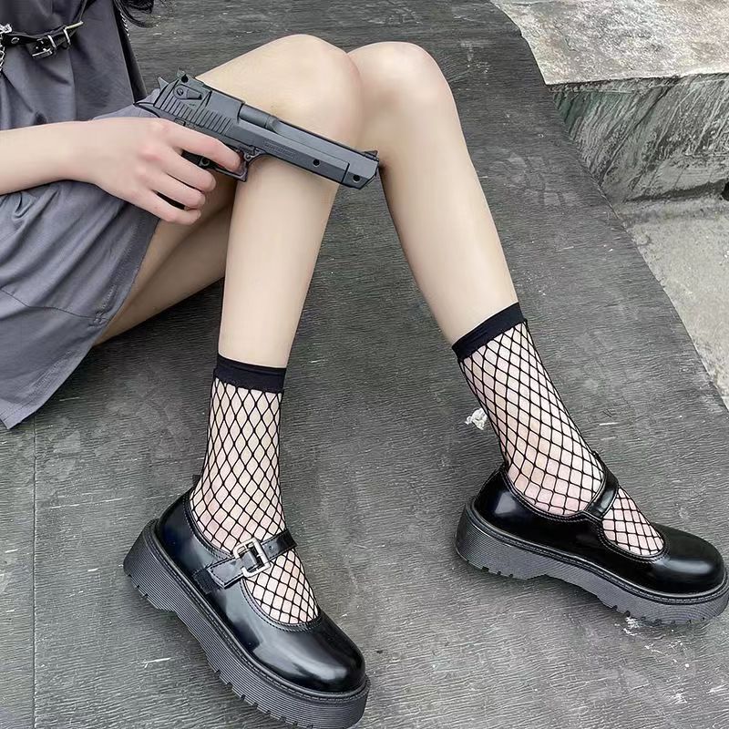 Hollow out socks fishnet socks sexy black and white silk mesh red trend socks fashion tube ladies socks wholesale