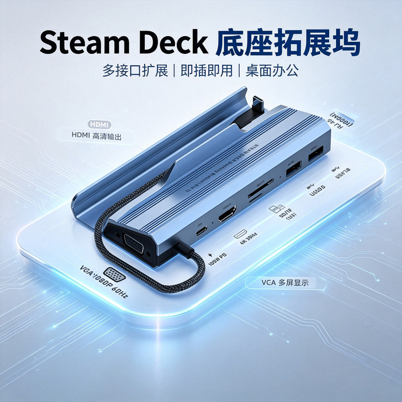 Compatible with Switch 2 expansion dock, ROG Ally charging base, Steam Deck, ROG handheld console expansion dock stand