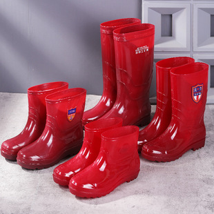 Quick-drying men's industrial and mining rain boots spring and summer Brown High School low men's rain boots non-slip wear-resistant cleaning labor protection men's rubber shoes