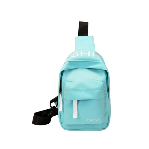 Children's Crossbody Small Chest Bag Trendy and Cool Boys Letter Canvas Shoulder Bag Kindergarten Kids Outing Coin Accessories Bag