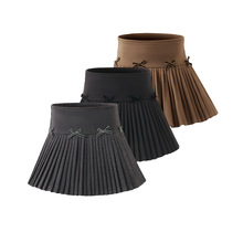 毛呢百褶裙女童2025春秋冬款美式高腰显瘦a字压褶包臀半身裙短裙9