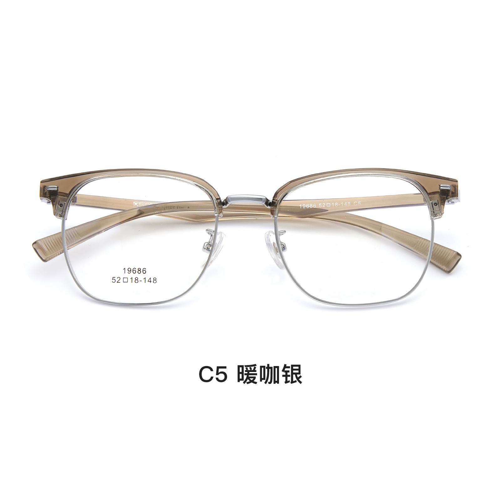 La Luz de negocios de moda tridimensional cuadrado ceja Marco de aleación TR Marco de gafas piel suave almohadilla de la nariz de silicona puede ser equipado con gafas Danyang lote