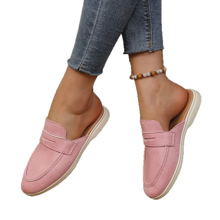 Women's Plus Size Flat Sandals, 2026 Summer New Style, Closed Toe, Retro, European And American Style Fashionable Sandals For Women._vogvips.com