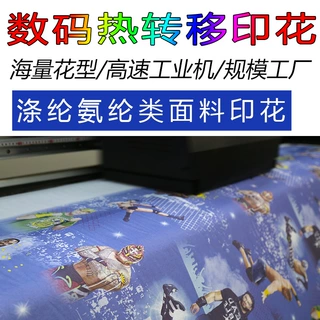 服装定位裁片印花 涤纶全棉梭织针织面料数码热转印 数码直喷加工