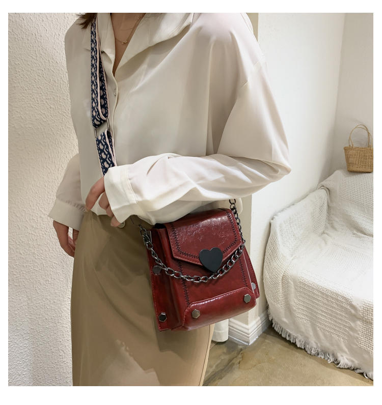 Yağlı ciltler için vintage tarzı küçük çanta, çift katmanlı büyük kapasiteli telefon çantası, bozuk para cüzdanı, modaya uygun çok yönlü sınır ötesi küçük çanta, çapraz çanta.