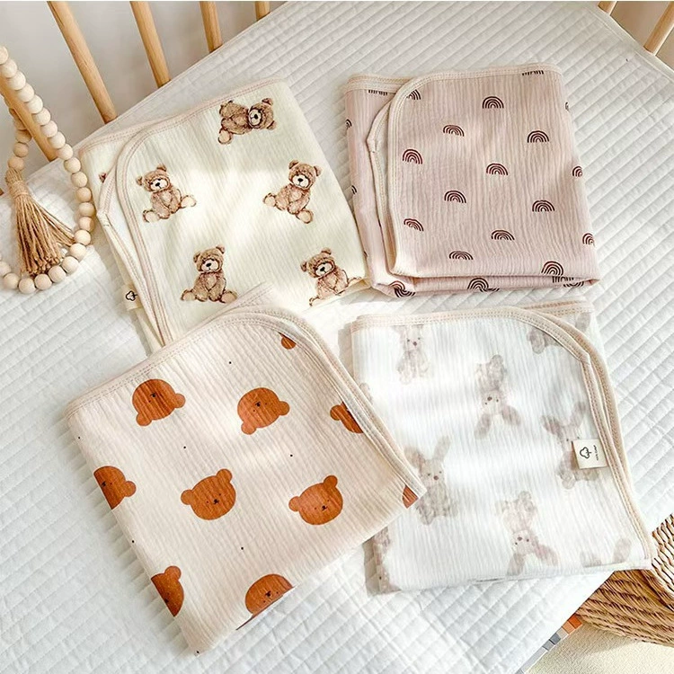 Подушечка для детских подгузников, матрас для новорожденных из чистого хлопка типа А, водонепроницаемая цветная хлопковая менструальная прокладка, моющийся дизайн с изображением кролика.