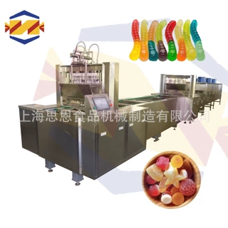 231106-SE-150J异形玉米软糖全自动生产设备 糖果浇注成型生产线