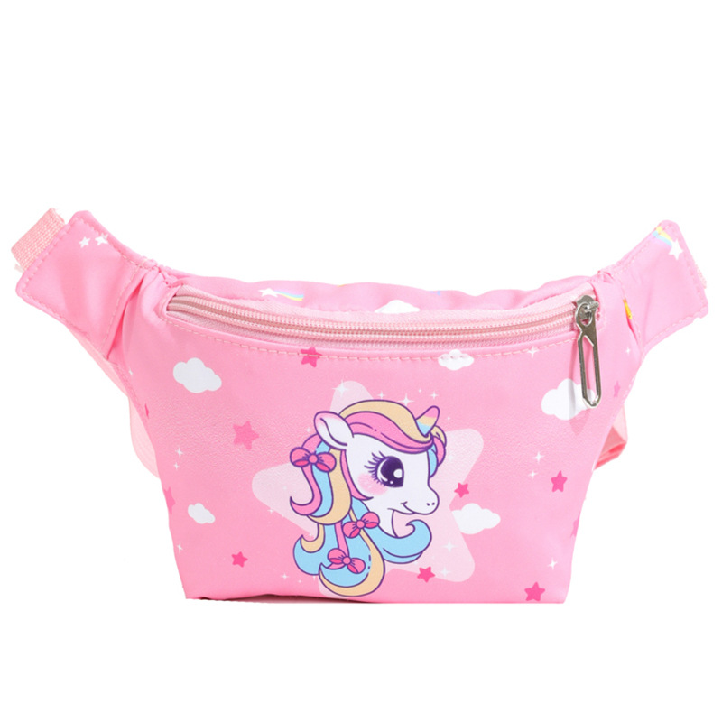 Bolsas de niños al por mayor transfronterizas de dibujos animados dinosaurios unicornios bolsas de pecho para niñas nuevas lindas bolsas de cintura para bebés