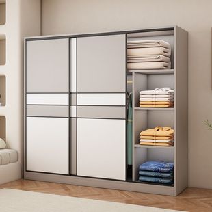 sliding door wardrobe household bedroom practical children's storage cabinet small apartment rental room with simple assembly wardrobe