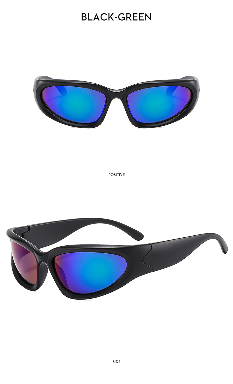 Millennium Future New Y2K Spicy Girl Cycling Punk Sports Network Occhiali da sole rossi Occhiali alla moda da donna_voghion.com