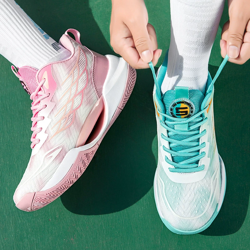 Светящиеся баскетбольные кроссовки Mandarin Duck для мужчин и женщин, высокоэластичные кроссовки для прыжков на подошве с бантом, розовая спортивная обувь для уличной фотографии оптом