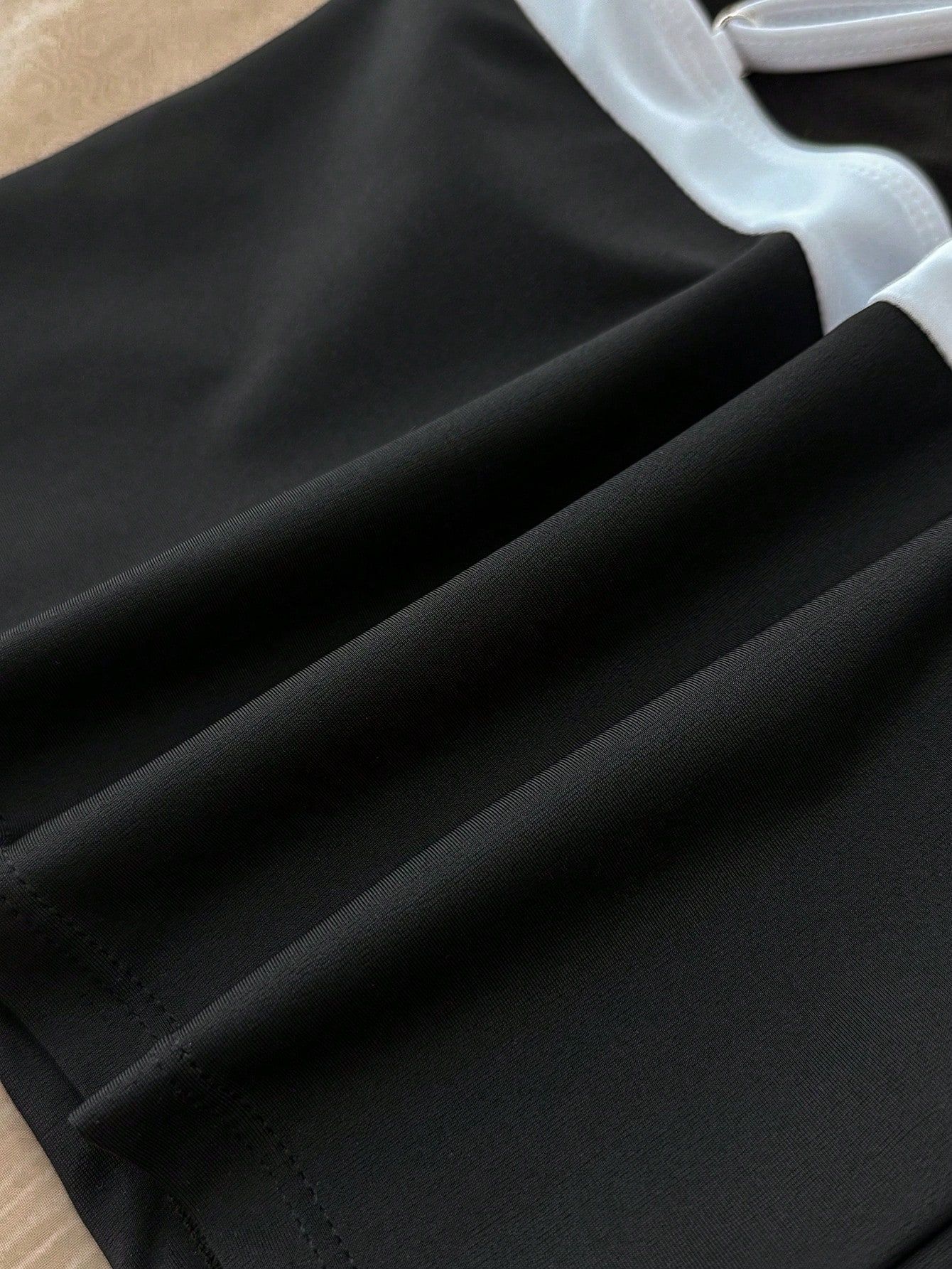 Baddräkt set flicka slim fit rygglös sommar simdräkt_voghion.com