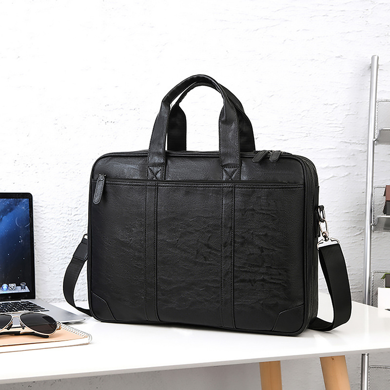 새로운 비즈니스 서류 가방 비즈니스 컴퓨터 핸드백 대용량 캐주얼 통근 회의 서류 크로스 바디 숄더백