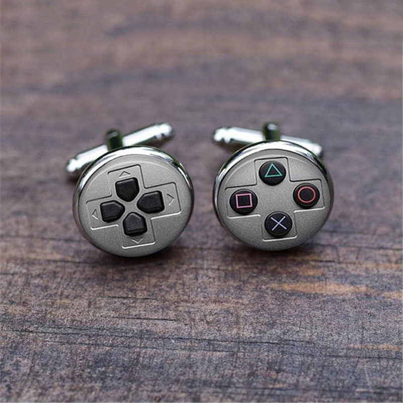 Video Game Button Men's Cufflinks European and American Fashion Suit Cuff Accessories French Shirt Cufflinks Cuff Studs