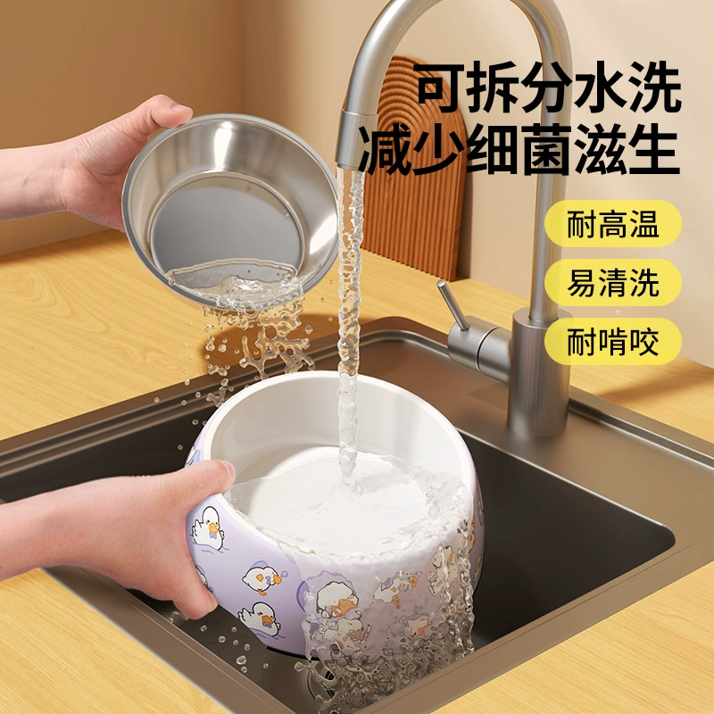Миска для риса Bantamine из нержавеющей стали для питья воды и корма для кошек
