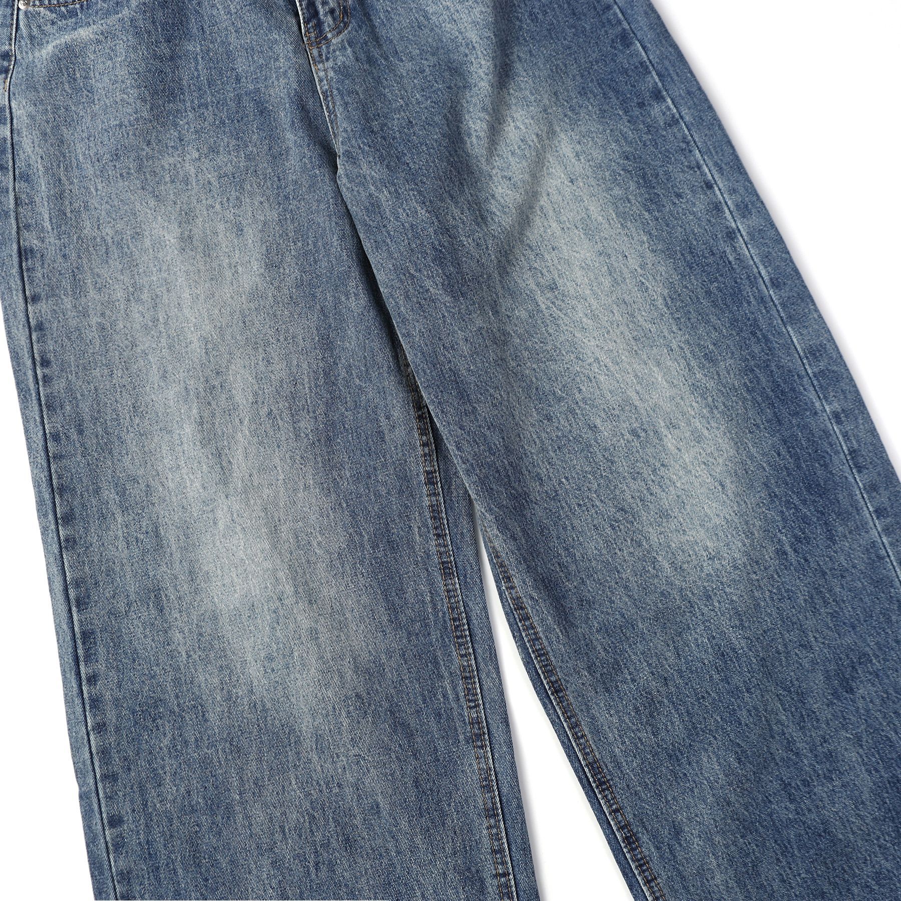 YON MODISH Vêtements pour hommes 2024 Automne Nouveau produit Meichao High Street Lavable Polyvalent Jeans à jambe droite_voghion.com