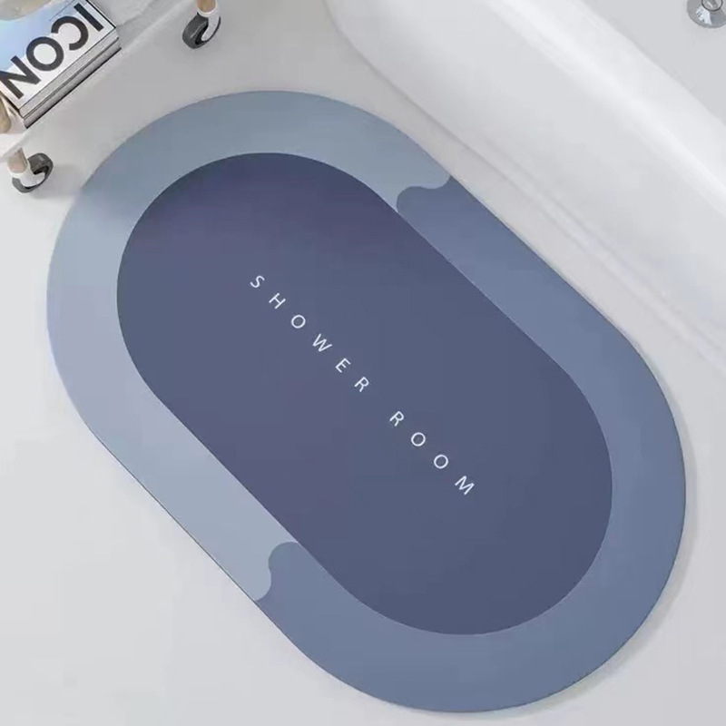モダンでシンプルなバスルームフロアマット、バスルーム滑り止め、汚れ防止、お手入れが簡単なカーペット、キッチン吸水性、速乾性の無地フロアマット|undefined