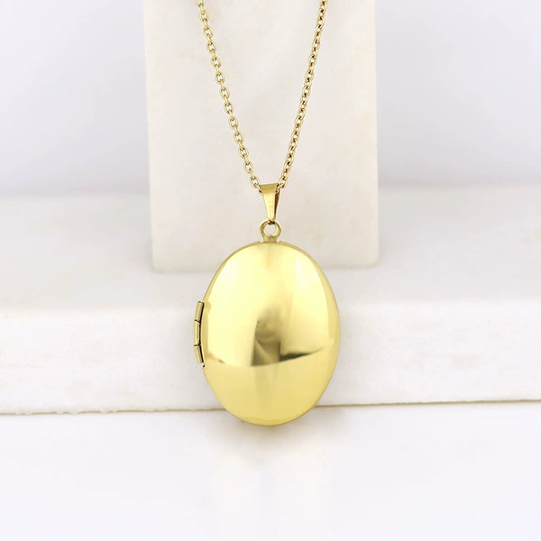 Glossy golden necklace, 24mm