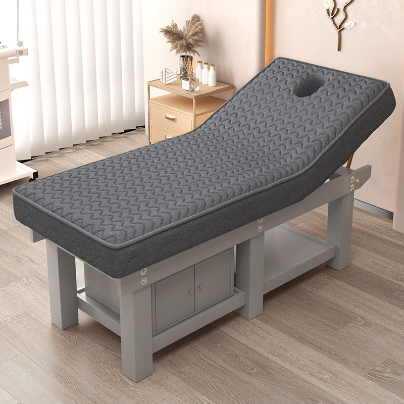 Cama de belleza de látex de madera sólida, sala de belleza, cama de masaje especial, cama de fisioterapia, cama de moxibustión y masaje para bordar las pestañas