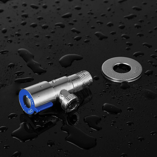 304 stainless steel corner valve with red and blue markings, cold and hot water in-wall thickener hot water heater water valve toilet switch water stop valve