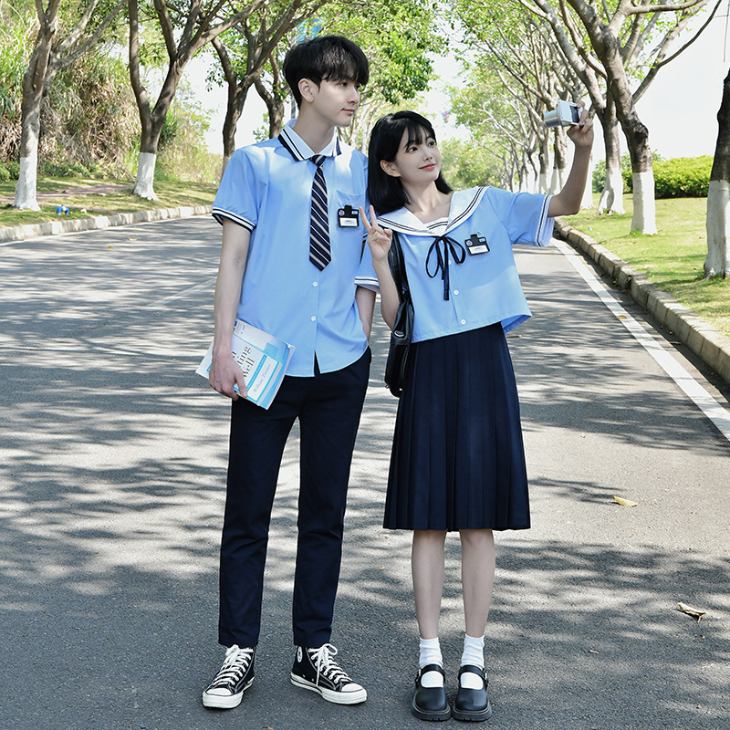중학교 및 고등학생 셔츠 연인 의상 코러스 의상 졸업 사진 세트 학업 스타일 세트 세트 JK 유니폼